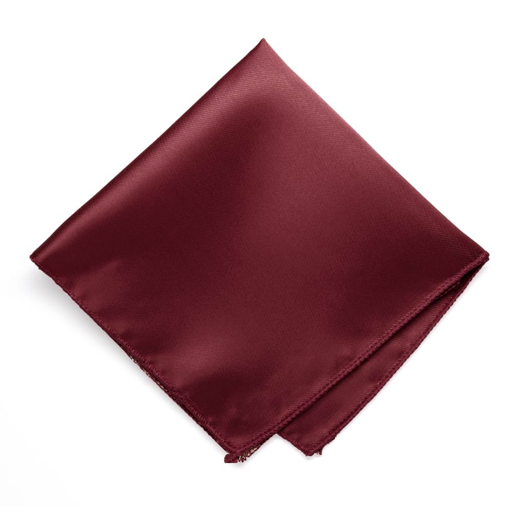 Burgundy Solid Color Pocket Square