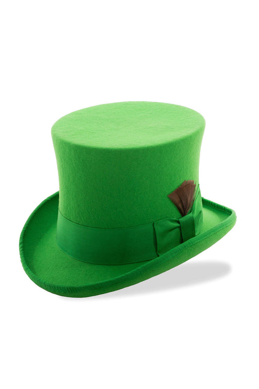 Kelly Green Premium Wool Top Hat