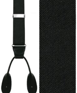 "Charles" Black Suspenders