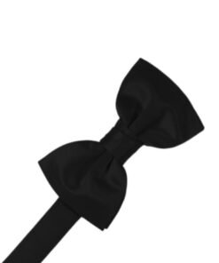 Black Luxury Satin Bow Tie