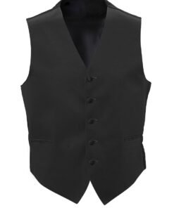 Black Satin Tuxedo Vest