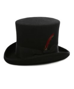 Black Premium Wool Top Hat