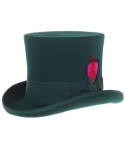 Hunter Green Premium Wool Top Hat