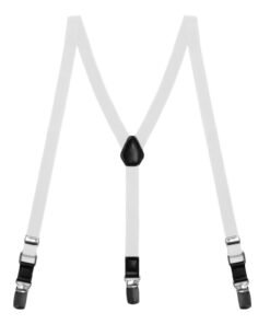 White Skinny Suspenders